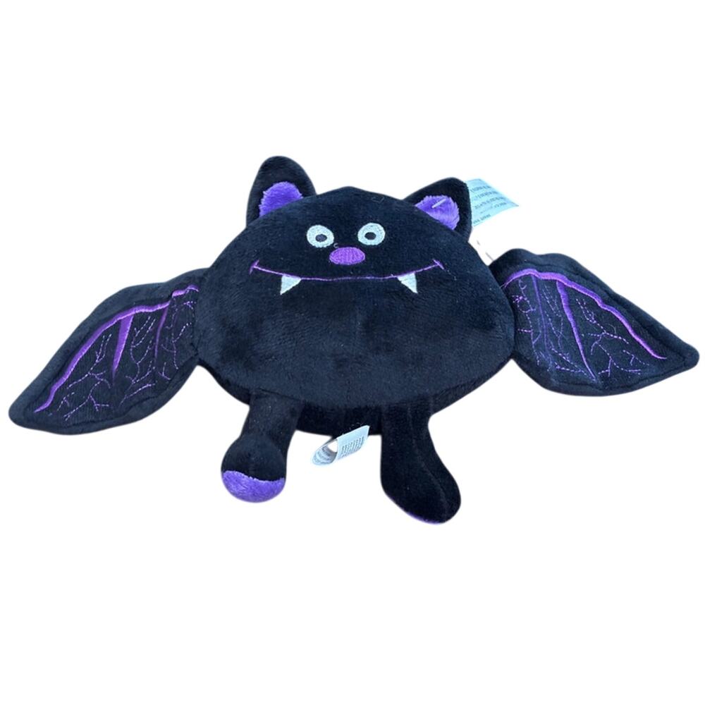 Carlton Cards Black Purple Bat Plush 6” Soft Stuffed Winged American Greetings